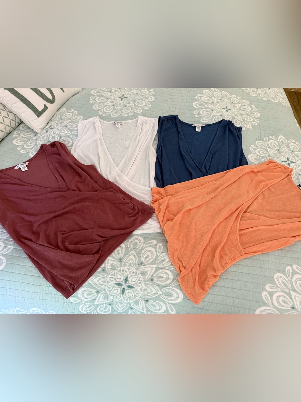 Athleta Breezy Wrap-Style Knit Top Bundle